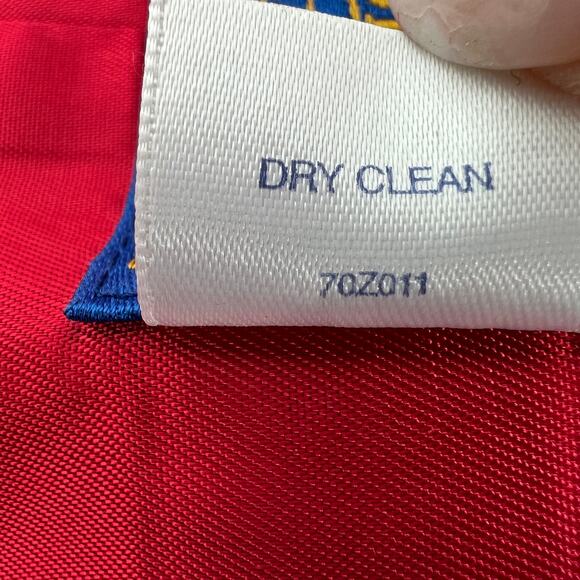 Vintage Pendleton Wool Vest Red and Green Waistcoat Lined Plaid Size 44 - Picture 7 of 8